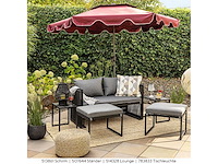 (x2) designerparasol met krukas, kantelfunctie en ventilatie, uv50+ bescherming, ø 3 m - afbeelding 1 van  6