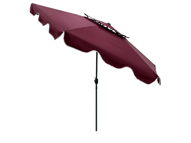 (x2) designerparasol met krukas, kantelfunctie en ventilatie, uv50+ bescherming, ø 3 m - afbeelding 2 van  6