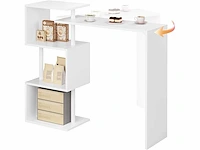 (x2) draaiende bartafel met 3 planken, metalen en mdf bistrotafel - afbeelding 2 van  8