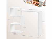 (x2) draaiende bartafel met 3 planken, metalen en mdf bistrotafel - afbeelding 3 van  8
