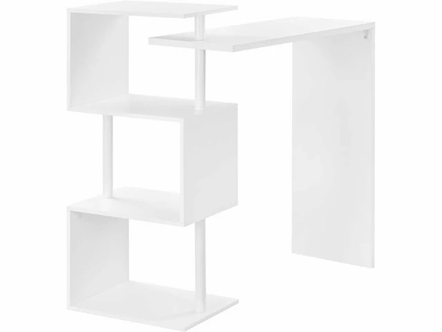 (x2) draaiende bartafel met 3 planken, metalen en mdf bistrotafel - afbeelding 6 van  8