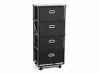 (x2) fold-it mobiele plankwinkelwagen, universeel, met 4 stoffen dozen