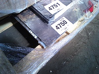 (x2) gelamineerde kaste, geoxideerde steen l.300 xh.64cmxd.9.6mm - afbeelding 4 van  4