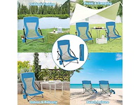 (x2) oxford 600d klapbare strandstoel – opvouwbaar, lichtgewicht, met bekerhouder - afbeelding 5 van  5
