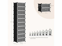 (x2) plastic schoenenkast gemaakt van modules met deur - afbeelding 3 van  6