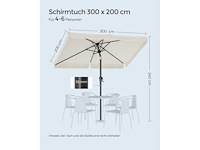 (x2) rechthoekige parasol 200 x 150 cm - afbeelding 5 van  5