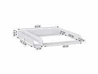 (x2) schoonmaaktafel voor ladekast, accessoires voor commode, mdf, wit - afbeelding 3 van  5