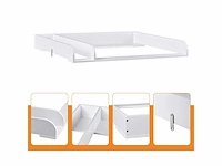 (x2) schoonmaaktafel voor ladekast, accessoires voor commode, mdf, wit - afbeelding 4 van  5
