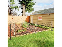 (x2) uitschuifbaar intrekbaar veiligheidshek met castor 405l x 31b x 104h cm aluminium metaal chocolade - afbeelding 1 van  4