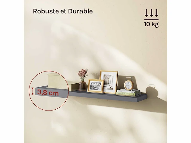 (x2) wandplank, drijvende plank - 100 cm - afbeelding 2 van  6