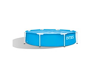 (x3) ronde buisvormige metalen poel ø2,44x0,51m intex - afbeelding 3 van  6