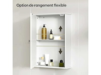 (x3) spiegelkast, met spiegeldeur, verstelbare plank, wit - afbeelding 4 van  5