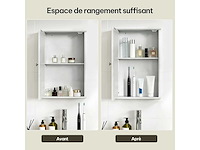 (x3) spiegelkast, met spiegeldeur, verstelbare plank, wit - afbeelding 5 van  5