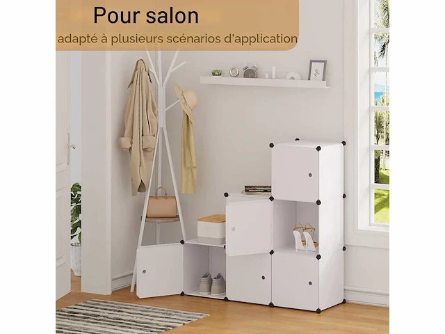 (x3) wandplank 100 cm lang gebruikt om fotomagazine-afbeelding op te hangen, wit - afbeelding 3 van  6