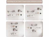 (x3) wandplank 100 cm lang gebruikt om fotomagazine-afbeelding op te hangen, wit - afbeelding 5 van  6