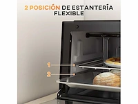 (x4) 9 l miniatuur elektrische oven, 750 w, vrijstaand - afbeelding 4 van  4