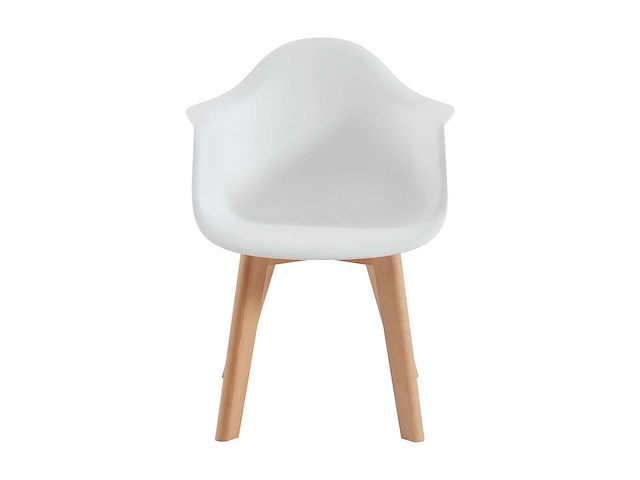 (x4) kinderstoelen met armleuningen van polypropyleen en beuk - wit - afbeelding 4 van  10
