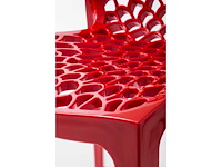 (x5) grand soleil grafik stoel in geïnjecteerde hars - (rood x 3 - zwart x 2) - afbeelding 4 van  5