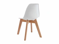 (x6) kinderstoelen van polypropyleen en beuk - wit - afbeelding 6 van  7