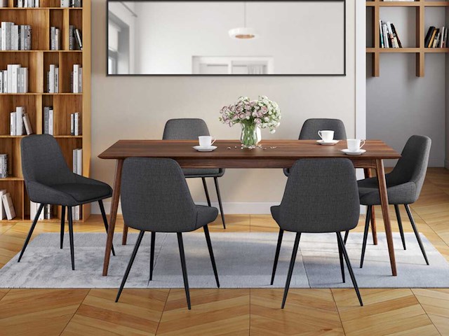 (x6) living chair - donkergrijs stof - afbeelding 1 van  10