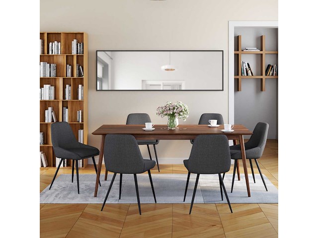 (x6) living chair - donkergrijs stof - afbeelding 3 van  10