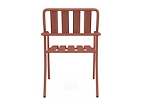 (x6) stapelbare metalen tuinfauteuil - terracotta - afbeelding 4 van  4