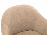 (x6) stoelen - met armleuningen - fluweel & metaal effect - beige - afbeelding 6 van  9
