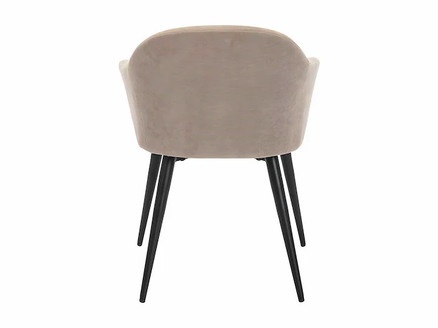 (x6) stoelen - met armleuningen - fluweel & metaal effect - beige - afbeelding 9 van  9