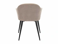 (x6) stoelen - met armleuningen - fluweel & metaal effect - beige - afbeelding 9 van  9