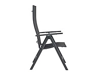 (x6) xl aluminium klapstoel, ergonomische vorm, 7-posities verstelbaar, ondersteunt tot 140 kg - groen - afbeelding 3 van  7