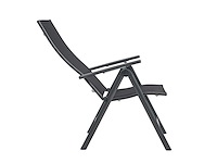 (x6) xl aluminium klapstoel, ergonomische vorm, 7-posities verstelbaar, ondersteunt tot 140 kg - groen - afbeelding 4 van  7