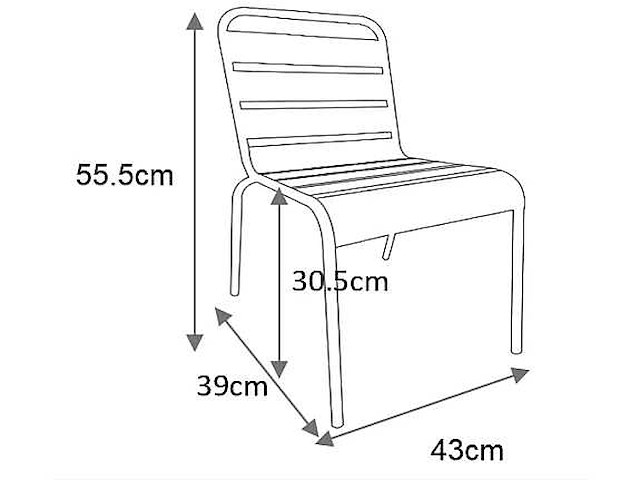 (x7) stapelbare metalen tuinstoelen voor kinderen - mosterdgeel - afbeelding 6 van  6