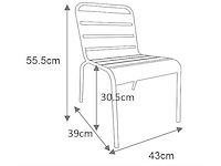(x7) stapelbare metalen tuinstoelen voor kinderen - mosterdgeel - afbeelding 6 van  6