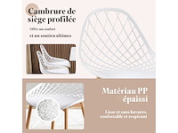 (x8 mix) scandinavische eetstoelen met metalen poten - afbeelding 3 van  3
