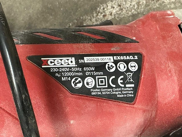 Xceed haakse slijpmachine - afbeelding 3 van  3