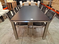 Xclusiv inox tuintafel scorpion 210 x 100cm + hpl blad zwart - afbeelding 2 van  4