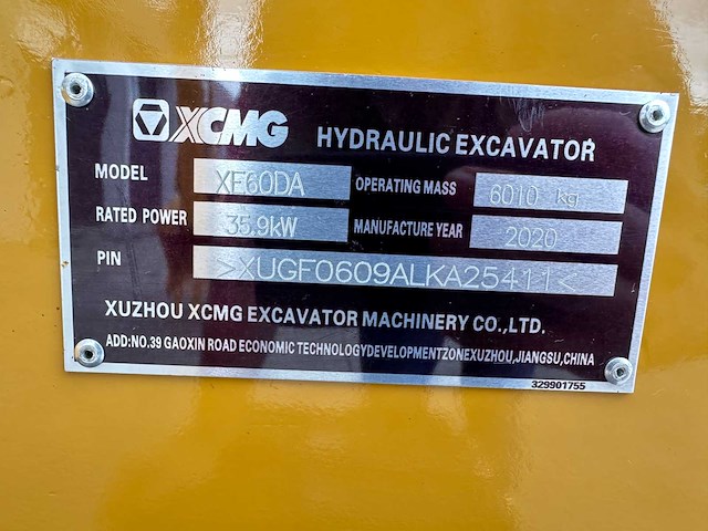 Xcmg - 2022 - xe60da - midigraafmachine - afbeelding 11 van  11