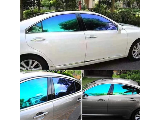 Xhuangtech chameleon paarsblauwe raamfolie - afbeelding 4 van  4