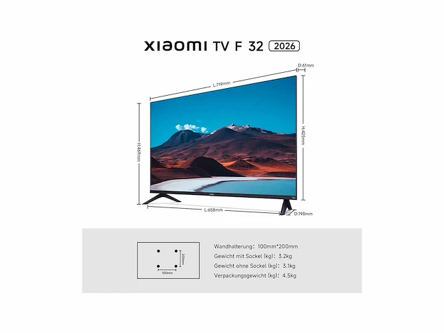Xiaomi tv f 32, 32" hd smart tv fire os7, apple airplay - afbeelding 3 van  3