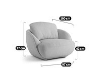Xl balfauteuil frotstof - afbeelding 10 van  10