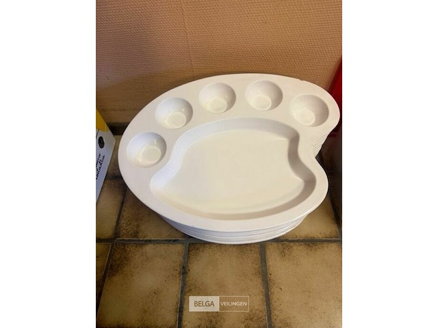 Xl-eetschotels porselein - afbeelding 1 van  3