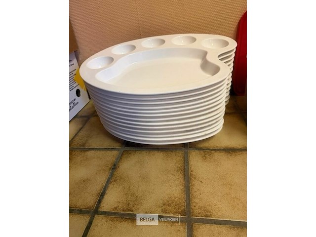 Xl-eetschotels porselein - afbeelding 2 van  3