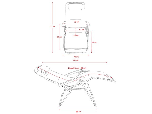 Xl fauteuil met verwarmde functie, nekkussen en externe batterij, hartbalans positie - antraciet - afbeelding 7 van  7