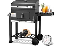 Xl houtskoolgrill, bbq-kar, xl houtskoolgrill met deksel - afbeelding 2 van  10