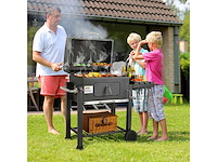 Xl houtskoolgrill, bbq-kar, xl houtskoolgrill met deksel - afbeelding 9 van  10