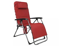 Xl relaxstoel met verwarmde functie, nekkussen en externe batterij, hartbalans positie - terracotta - afbeelding 1 van  5