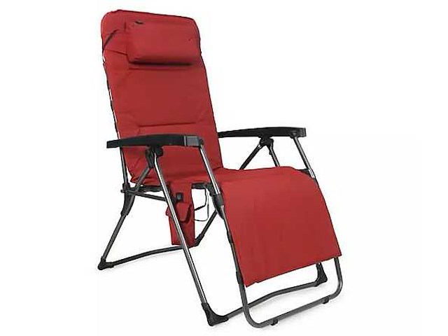 Xl relaxstoel met verwarmde functie, nekkussen en externe batterij, hartbalans positie - terracotta - afbeelding 1 van  5