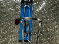 Xlc bottle cage aluminium zilver/rood - afbeelding 1 van  1