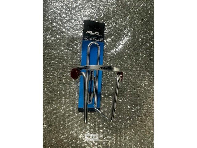 Xlc bottle cage aluminium zilver/rood - afbeelding 1 van  1