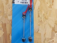 Xlc snelspanner set qr-l02, alu/cr-mo zwart/rood, voor- en achterwiel - afbeelding 1 van  1